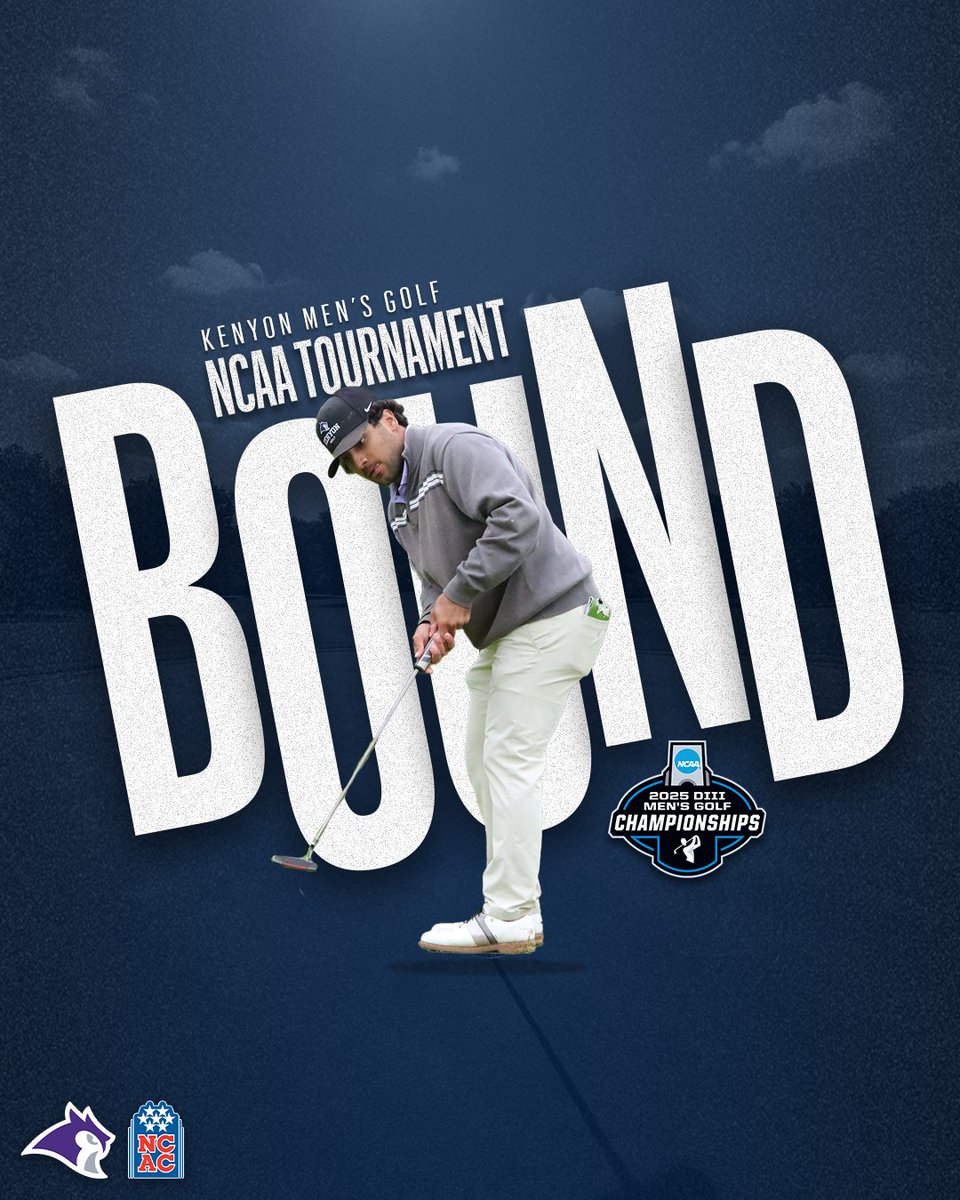NCAC (@ncac) on Twitter photo Kenyon is DANCIN' 🕺
The Owls received an at-large bid to the <a href="/ncaadiii/">NCAA Division III</a> Men’s Golf Championship, set for May 20-23, at Midvale Country Club in Penfield, New York. Kenyon is DANCIN' 🕺
The Owls received an at-large bid to the <a href="/ncaadiii/">NCAA Division III</a> Men’s Golf Championship, set for May 20-23, at Midvale Country Club in Penfield, New York.