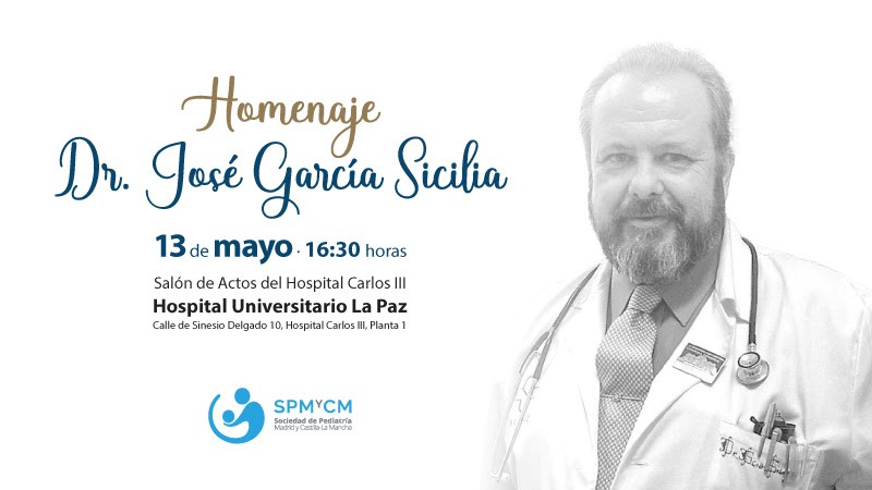 Homenaje a Pepe García Sicilia, 13 de mayo, por la SPMyCM.