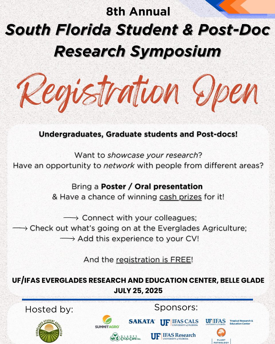 🐊 Don’t miss out on this amazing opportunity to showcase your research, connect with colleagues, and find out what your peers have been working on! 
📝 Register and send us an abstract for poster or talk presentation, we are looking forward to see you here!!