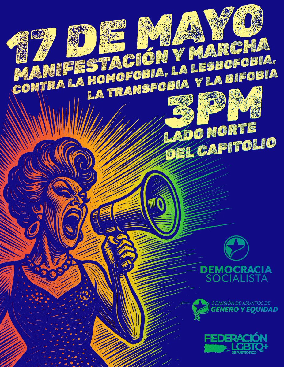 🔥 Mientras Trump ataca nuestros derechos desde EE.UU., el PNP impone su agenda de odio aquí. No nos quedamos callades. ¡Respondemos en la calle!
📣 Este sábado 17 de mayo a las 3pm, en el Capitolio, nos unimos a la convocatoria de la <a href="/federacionpr/">Federación LGBTQ+ de Puerto Rico</a> y marchamos hasta La Fortaleza.