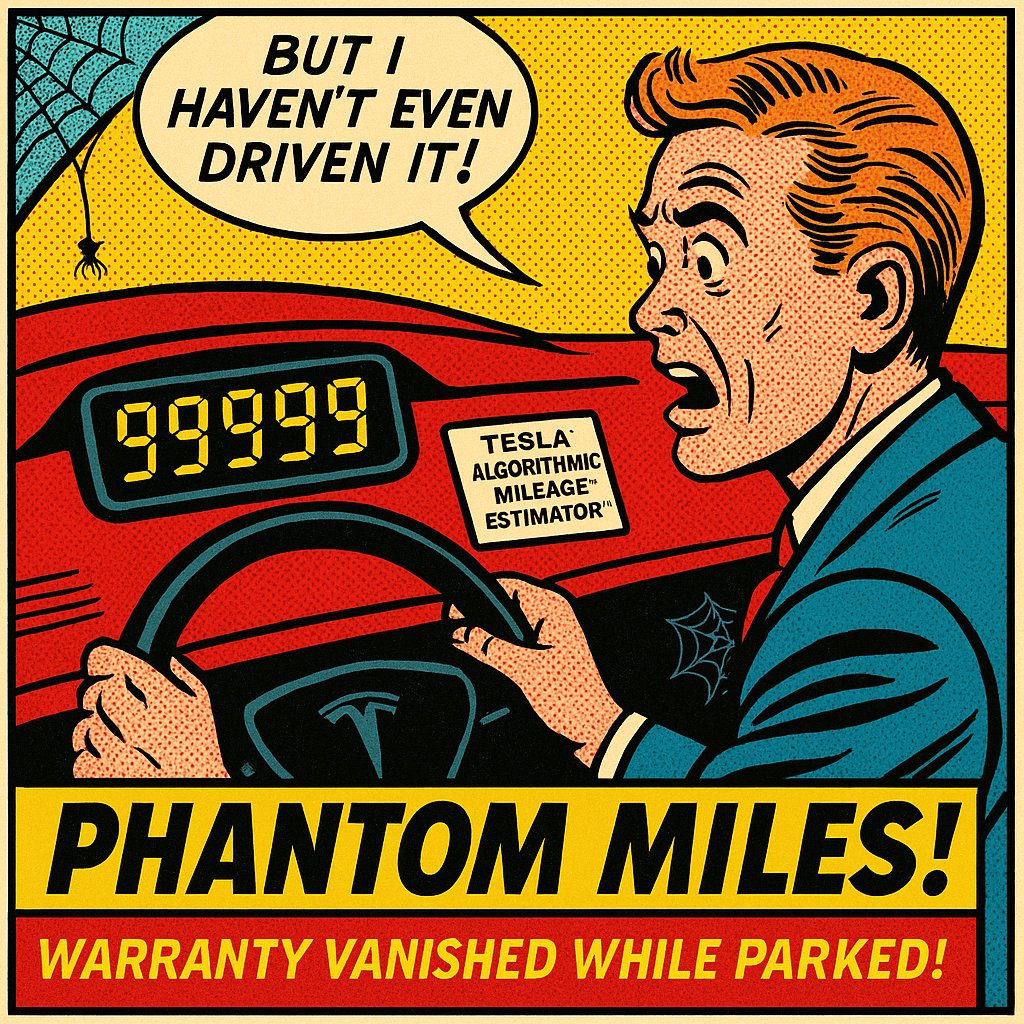 🚨 BREAKING: Tesla’s odometer might be the biggest con since “Full Self-Driving.”

A new class-action lawsuit alleges that Tesla doesn’t actually track how far you drive.
Instead? It uses a secret algorithm based on “energy consumption” and “driver behavior” to guess your