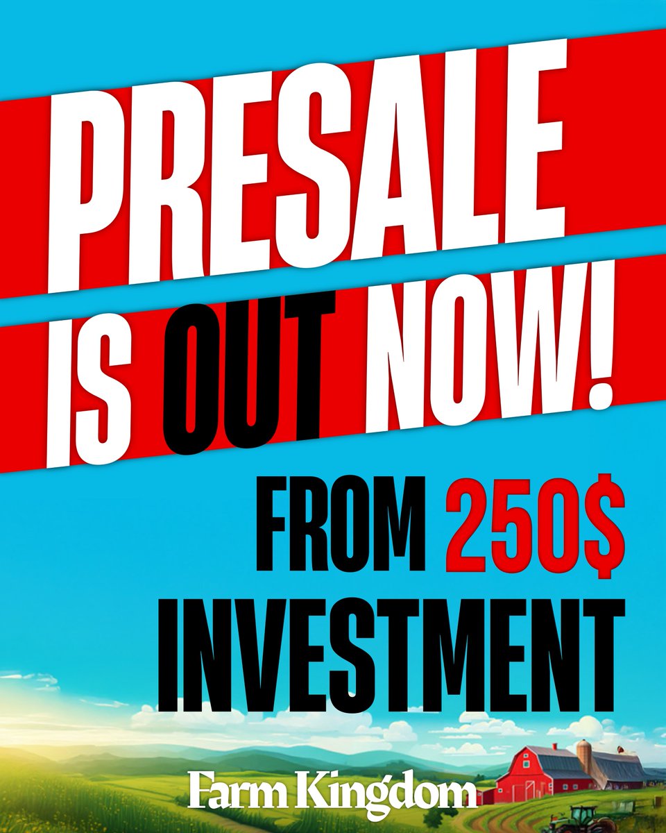 FARMKINGDOMGSYS's tweet image. 🚜 LAST 8 DAYS of the #FarmKingdom PRESALE! 🌱⏳

🔥 GET A 15% BONUS with our #Airdrop
✨ More tokens = More seeds = Bigger rewards!
⚠️ ONLY UNTIL 20/05/2025
🔥 DON’T MISS OUT! 👇
🔗 bit.ly/4jUbodi

#Crypto #DeFi #Airdrop #LimitedTime
