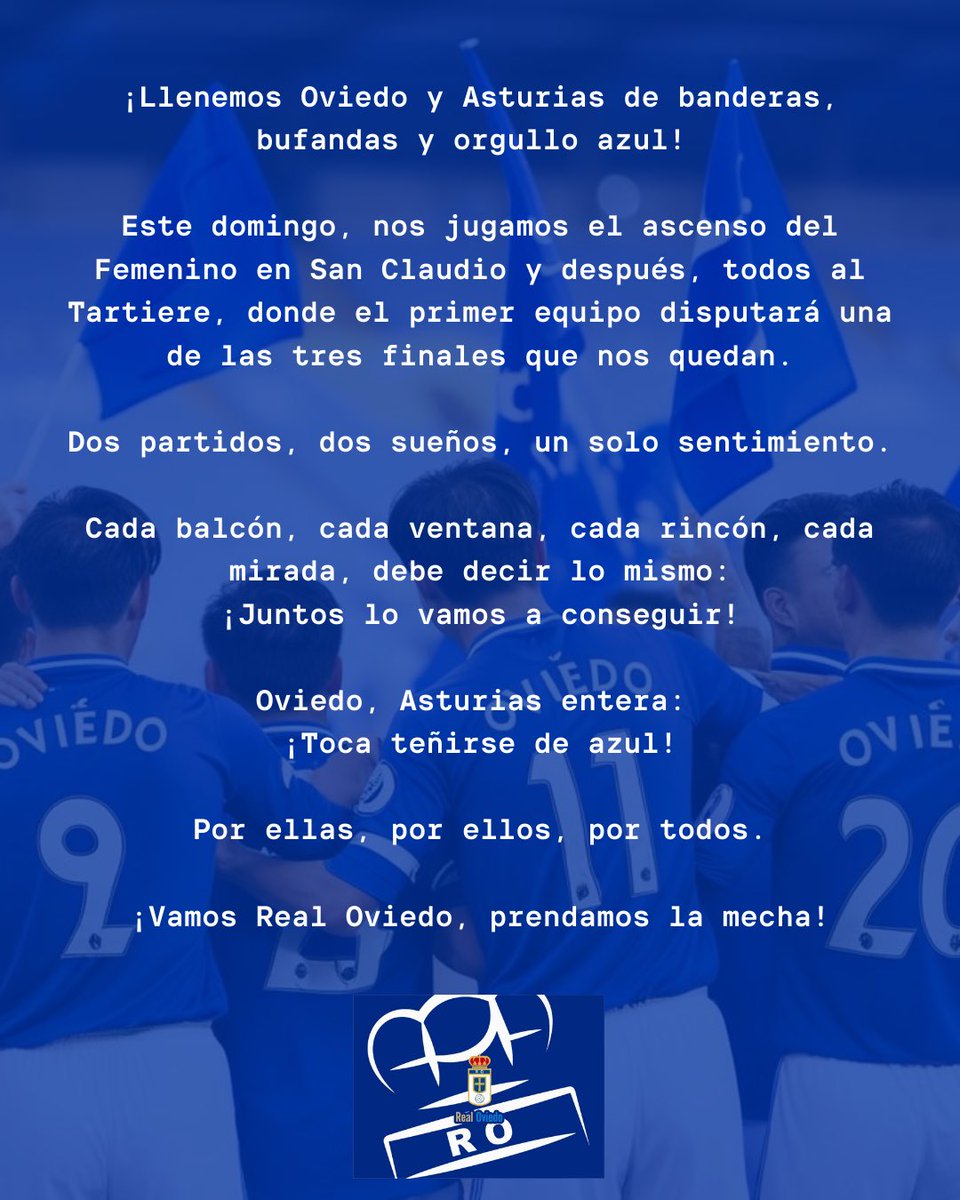 ¡VAMOS, <a href="/RealOviedoFem/">Real Oviedo Femenino</a> !
¡VAMOS, <a href="/RealOviedo/">Real Oviedo</a> !