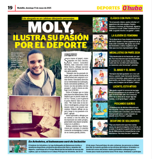 También hablamos con el ilustrador <a href="/GonzaMoly/">Moly_Ilustra</a> quien se especializó en retratar grandes momentos deportivos.