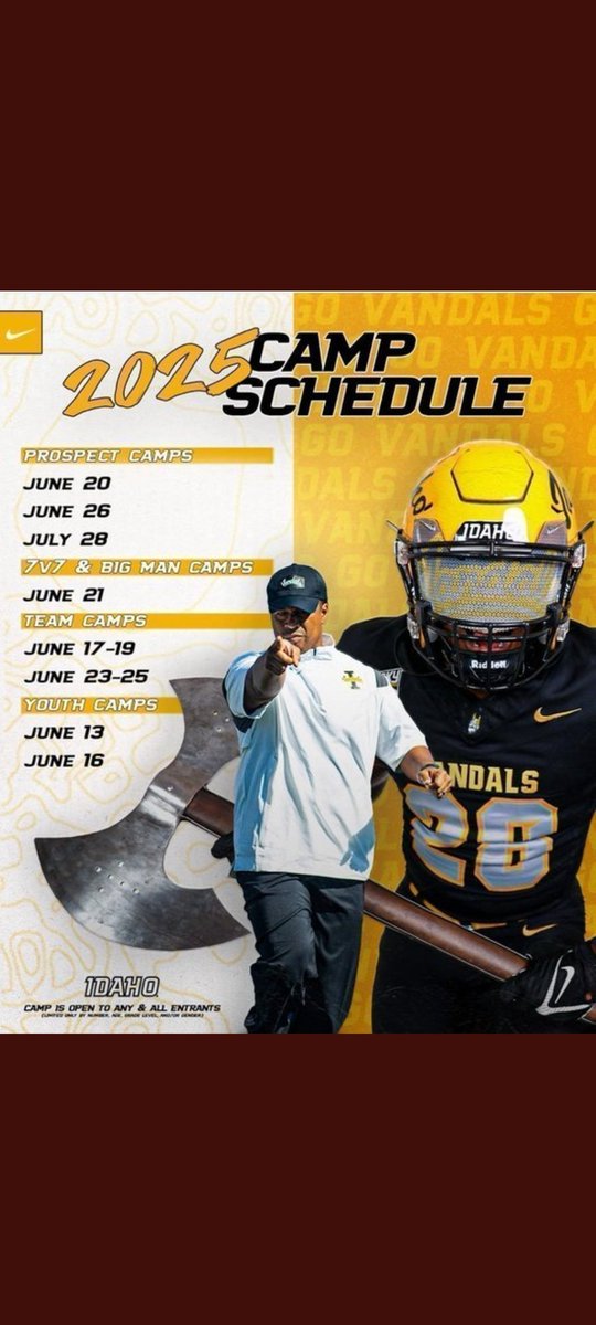 Thanks, <a href="/CoachLemming/">JJ Lemming</a> for the invite! @CoachCMacMHS <a href="/CoachFendall/">Neil Fendall - Father, Husband, Coach</a> <a href="/MHSWarriorFB/">MHSWarriorFootball</a> <a href="/VandalFootball/">Idaho Football</a> <a href="/NickFarman55/">Nick Farman M.S.</a> <a href="/AUSTYNCS_6/">Austyn Carta Samuels</a>