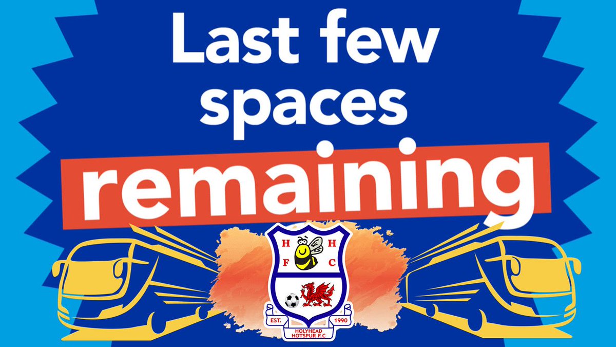 Play off finals, this friday 16th May. 

15 seats remaining on the 2nd bus, £13 each.

WhatsApp Barry Roberts on 07447691048 to book your seat.

🔵⚪️🔵⚪️

🚌🚌🚌🚌

#hotspurbarmyarmy