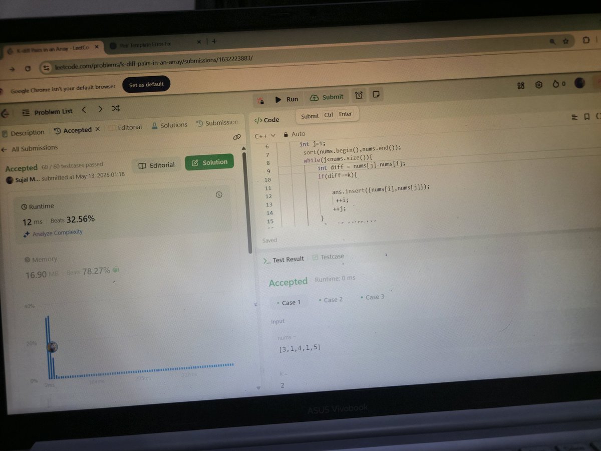 sujalmishra176's tweet photo. Daily grind #CodingJourney #LeetCode #PushHarder #DSA #lovebabbar #codehelp https://t.co/eOlW7TRi7P