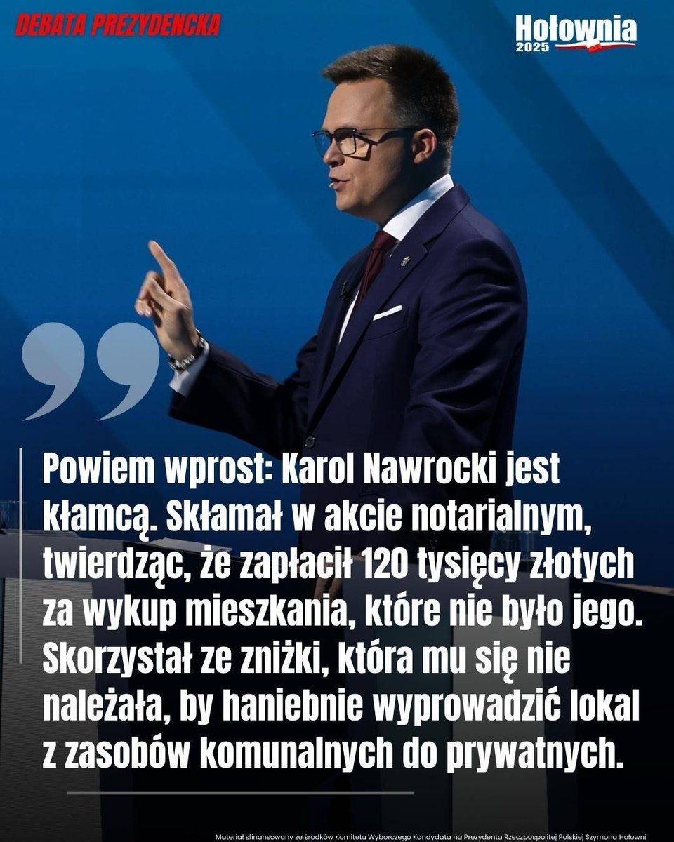 Prezydentem powinien być człowiek uczciwy a nie notoryczny kłamca Nawrocki ⁦@Holownia2025⁩