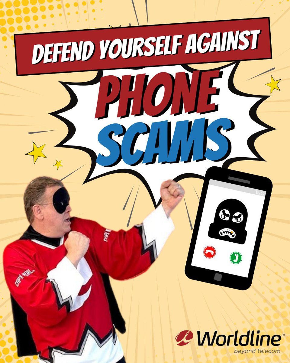 WorldlineCanada's tweet image. 🛡️ Knowledge is your greatest superpower when it comes to defending yourself against phone scams!
Here are some of the most common scams to watch for, and how to fight back like a pro.

#phonescams #scams #phone #safety