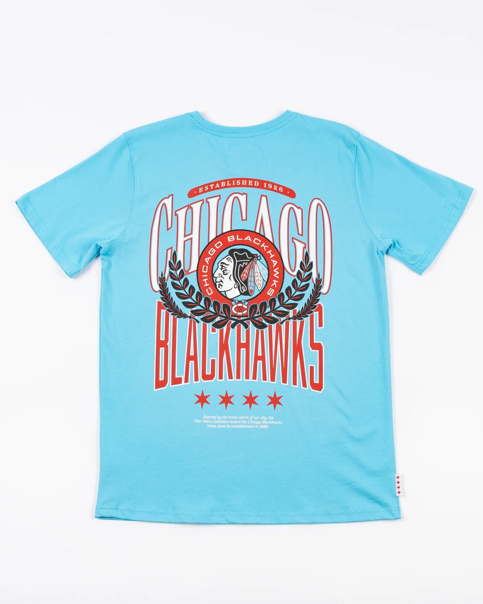 get ready for warmer weather with our Four Stars Collection t-shirts!🛍️

shop now⭐️ ➡︎ blackhawks.tbits.me/trk/FourStarsC…