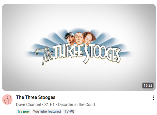 JimBevan85's tweet photo. Three Stooges shorts are now running on the Dove Channel. Because what exemplifies Christian values more than mindless slapstick and rapid fire insults? https://t.co/mzyMir5LH5