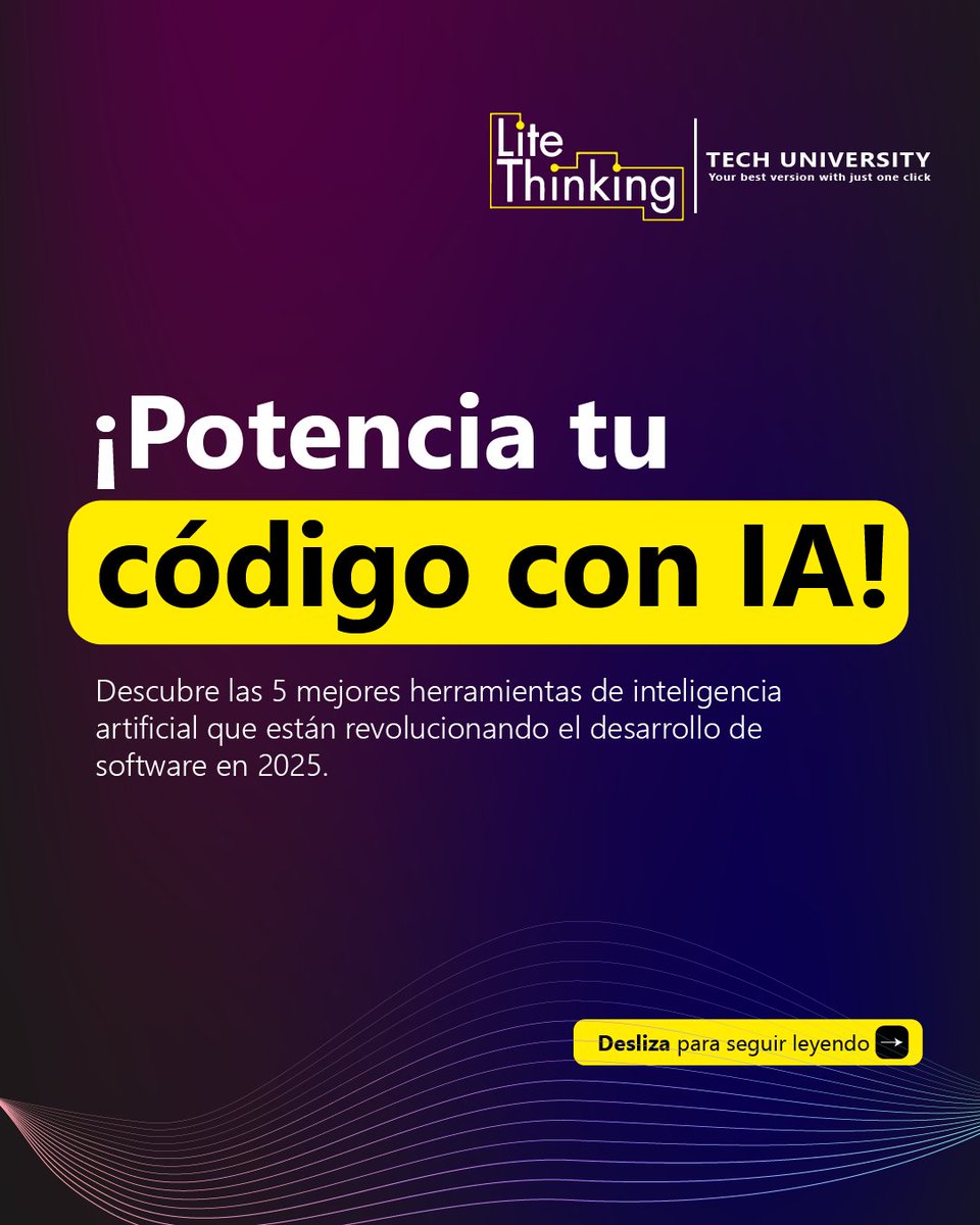 ThinkingLite's tweet image. La IA está revolucionando la programación. Con herramientas como Copilot, Tabnine o CodeWhisperer puedes escribir código más rápido y eficiente. En Lite Thinking te enseñamos a dominar estas tecnologías. 🚀

#LiteThinking #IAparaProgramadores #GitHubCopilot #Tabnine