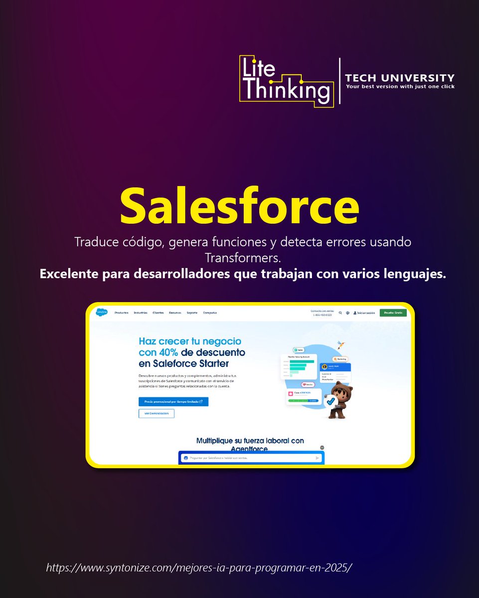 ThinkingLite's tweet image. La IA está revolucionando la programación. Con herramientas como Copilot, Tabnine o CodeWhisperer puedes escribir código más rápido y eficiente. En Lite Thinking te enseñamos a dominar estas tecnologías. 🚀

#LiteThinking #IAparaProgramadores #GitHubCopilot #Tabnine