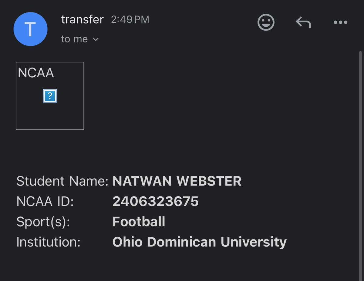 Natwan_Webster's tweet image. Officially in the transfer portal!
Role Player as true freshman!
(3 years of eligibility)
5’10 210 RB from Ohio Dominican University