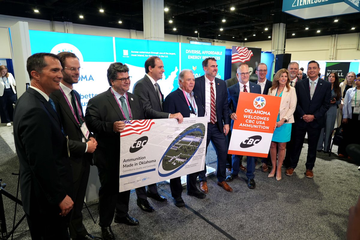 Huge news! One of the world’s largest ammo manufacturing companies is investing big-time in Oklahoma.

CBC Global Ammunition is bringing 350 new jobs and a $300M capital investment at MidAmerica Industrial Park.