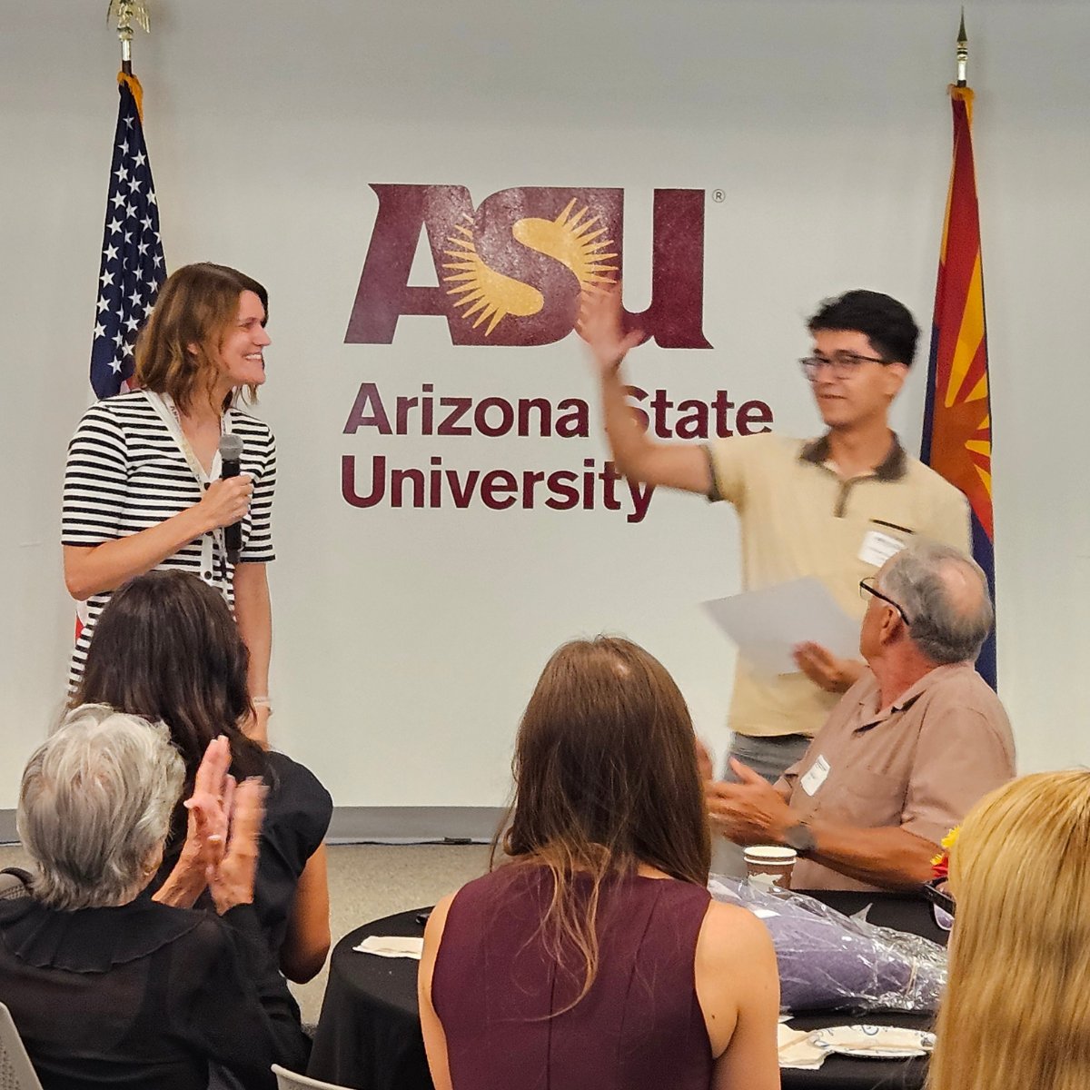 ASUCrimJustice's tweet image. Join us in congratulating the outstanding undergraduate students who were honored at the 2025 ASU School of Criminology and Criminal Justice Awards Celebration. Thank you for advancing justice through scholarship, service and leadership! #CommunityForGood