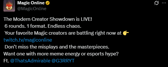 Jonny Guttman (@ginky_mtg) on Twitter photo <a href="/MagicOnline/">Magic Online</a> Mispelling Yuuki's that bad is a horrible look, this post about Ryan winning is not coherent at all and the worst one is you left in chat gpt asking if you want a different version for the tweet promoting the creator showdown. It is a really bad look. <a href="/MagicOnline/">Magic Online</a> Mispelling Yuuki's that bad is a horrible look, this post about Ryan winning is not coherent at all and the worst one is you left in chat gpt asking if you want a different version for the tweet promoting the creator showdown. It is a really bad look.