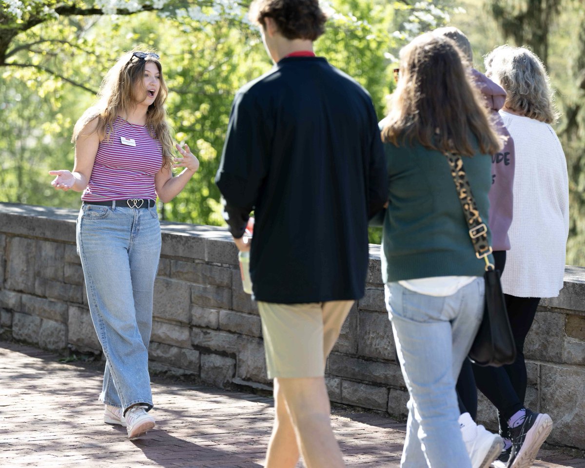 For Micah Stromsoe DeLorenzo '25, being a Denison tour guide isn’t just
a job, it’s a performance!

For the past three years, campus has been her stage, and she’s loved showing it off.

Read more: hubs.la/Q03m7kVT0