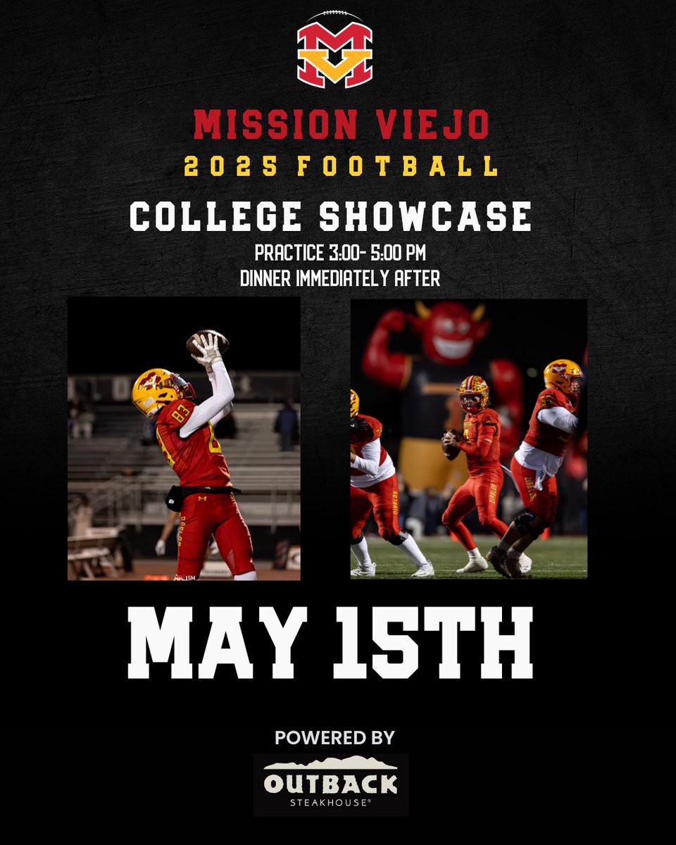 Attention College Coaches! Our college showcase at Diablos stadium and dinner with Coach Chad will be on Thursday May 15th. Also check out the remainder of our spring schedule.
