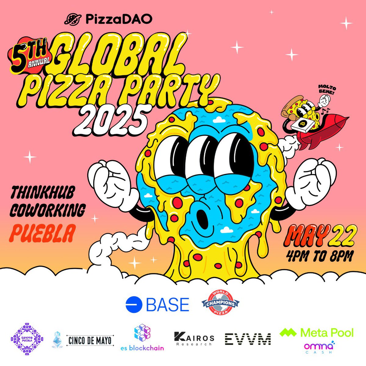 Es Blockchain ππ (@3sblockchain) on Twitter photo π Puebla se une a la #GlobalPizzaParty π
de <a href="/Pizza_DAO/">PizzaDAO.eth ππ΄ββ οΈ</a>
<a href="/RarePizzas/">Rare Pizzas NFT ππ€</a>
Sponsors globales <a href="/base/">Base</a> @worldpizzachampions π
Gracias a <a href="/meta_pool/">Meta Pool</a> y <a href="/RollAMate/">EVVM</a> por unirse como sponsors locales π₯³ Β‘Los esperamos!
Hosts: @3sblockchain <a href="/crypto_puebla/">Crypto Puebla</a> <a href="/Research_Kairos/">Kairos Research</a>
<a href="/ETHCincoDeMayo/">ETH Cinco De Mayo π Hackathon</a> π Puebla se une a la #GlobalPizzaParty π
de <a href="/Pizza_DAO/">PizzaDAO.eth ππ΄ββ οΈ</a>
<a href="/RarePizzas/">Rare Pizzas NFT ππ€</a>
Sponsors globales <a href="/base/">Base</a> @worldpizzachampions π
Gracias a <a href="/meta_pool/">Meta Pool</a> y <a href="/RollAMate/">EVVM</a> por unirse como sponsors locales π₯³ Β‘Los esperamos!
Hosts: @3sblockchain <a href="/crypto_puebla/">Crypto Puebla</a> <a href="/Research_Kairos/">Kairos Research</a>
<a href="/ETHCincoDeMayo/">ETH Cinco De Mayo π Hackathon</a>