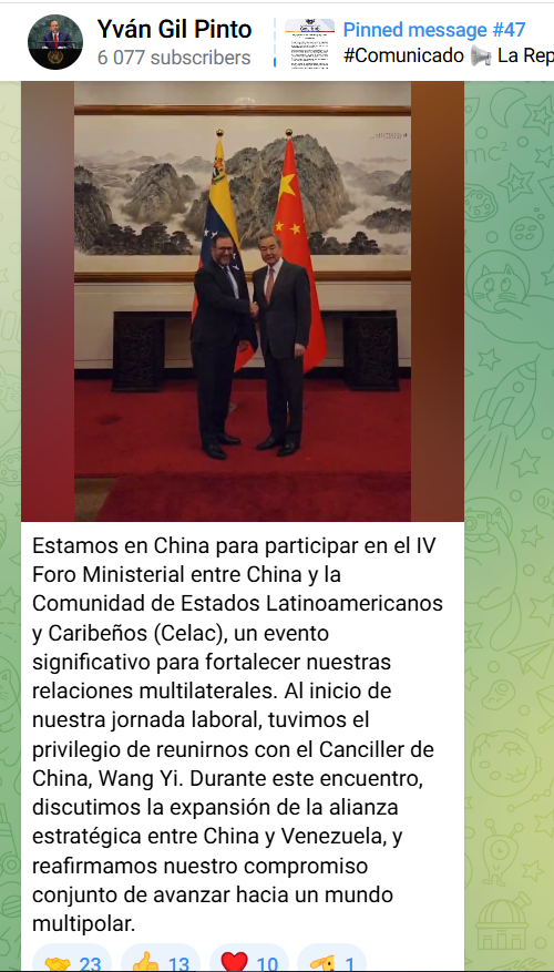 Embajada de China en Venezuela tweet media