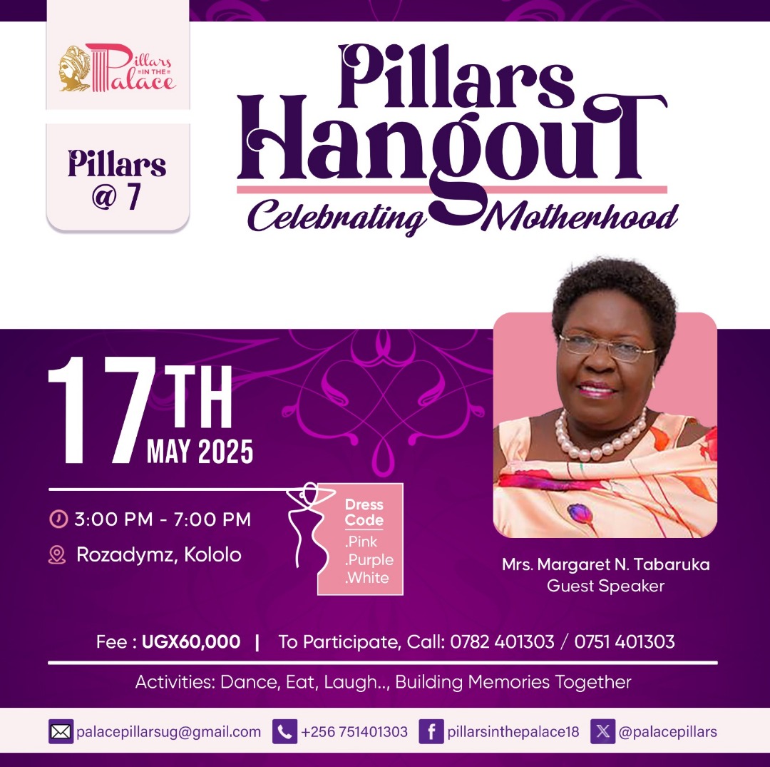 Charity M Byarugaba (@charitybyarugab) on Twitter photo This Saturday join us as we celebrate mothers day. It's a joy to celebrate Pillars at 7 years <a href="/RozaDymz/">Roza Dymz Kla</a> This Saturday join us as we celebrate mothers day. It's a joy to celebrate Pillars at 7 years <a href="/RozaDymz/">Roza Dymz Kla</a>