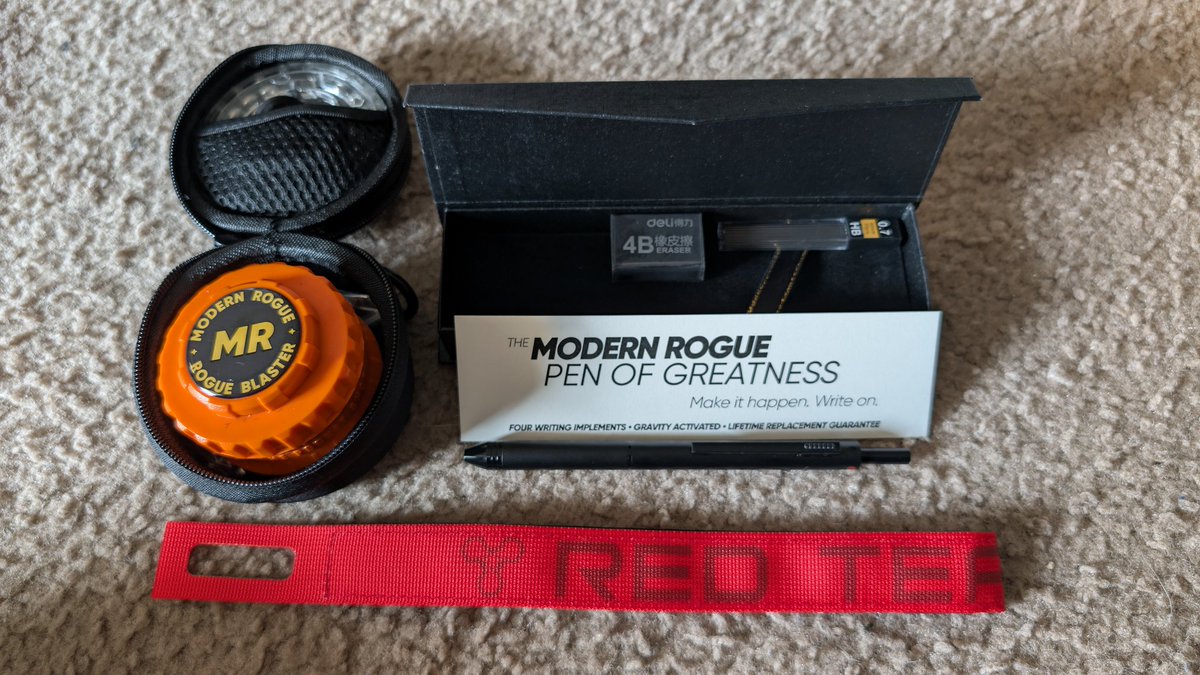 SlugNoodle 🅅 (@retweetablen14) on Twitter photo <a href="/shwood/">Brian Brushwood</a> does it again! This is quite possibly the best pen I'll ever own. Switching between colours and pencil feels like magic! Can't wait to try out the rogue blaster. And the Red Team lock strap is going right into my go bag. Thanks Brian, hope to meet you again soon. <a href="/shwood/">Brian Brushwood</a> does it again! This is quite possibly the best pen I'll ever own. Switching between colours and pencil feels like magic! Can't wait to try out the rogue blaster. And the Red Team lock strap is going right into my go bag. Thanks Brian, hope to meet you again soon.