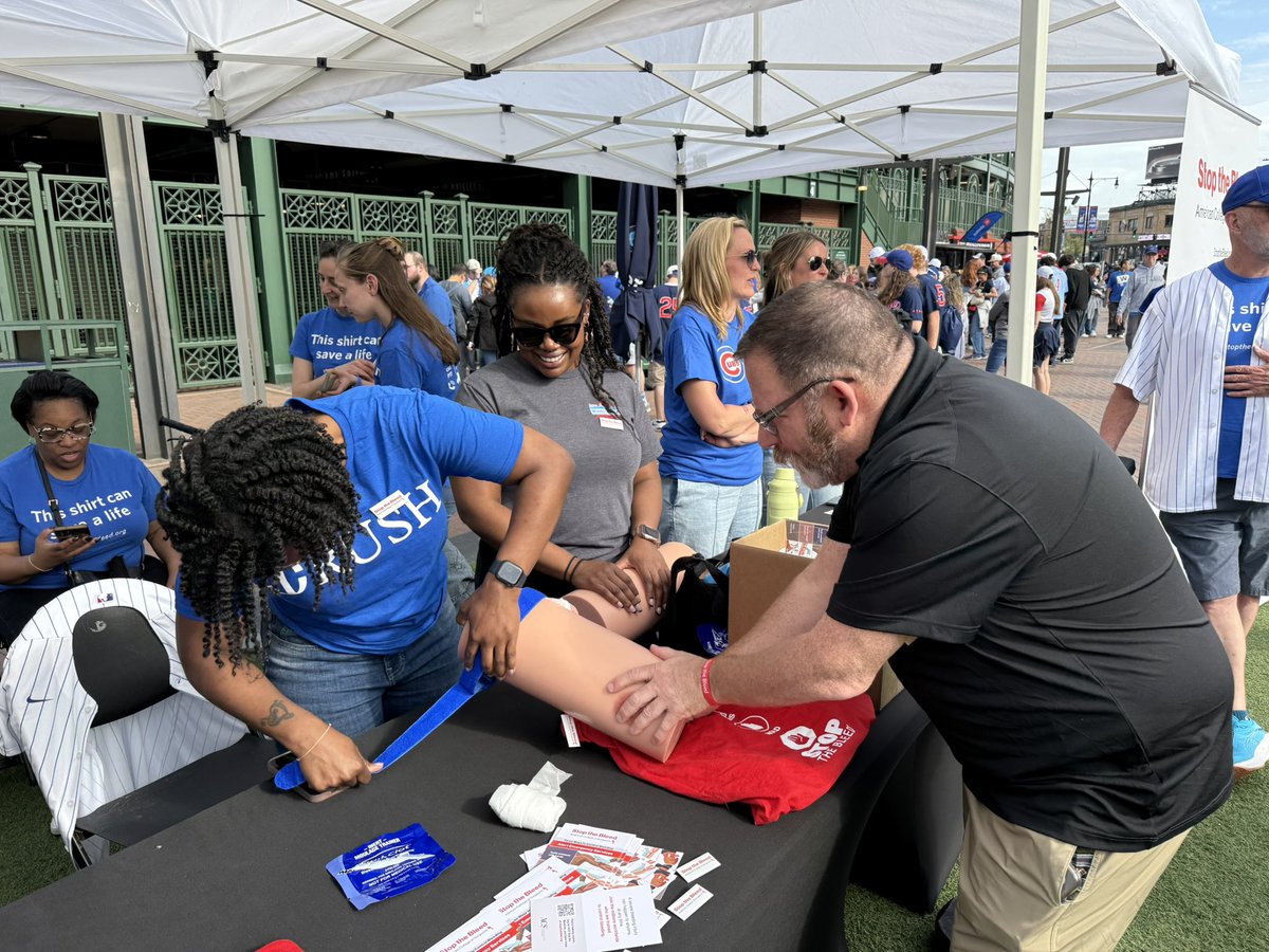 American College of Surgeons (@amcollsurgeons) on Twitter photo Its Safety Day at Wrigley Field before todayās <a href="/Cubs/">Chicago Cubs</a> game. Come by the <a href="/acsstopthebleed/">ACS Stop the Bleed</a> booth to get trained to save a life in 3 easy steps! Its Safety Day at Wrigley Field before todayās <a href="/Cubs/">Chicago Cubs</a> game. Come by the <a href="/acsstopthebleed/">ACS Stop the Bleed</a> booth to get trained to save a life in 3 easy steps!