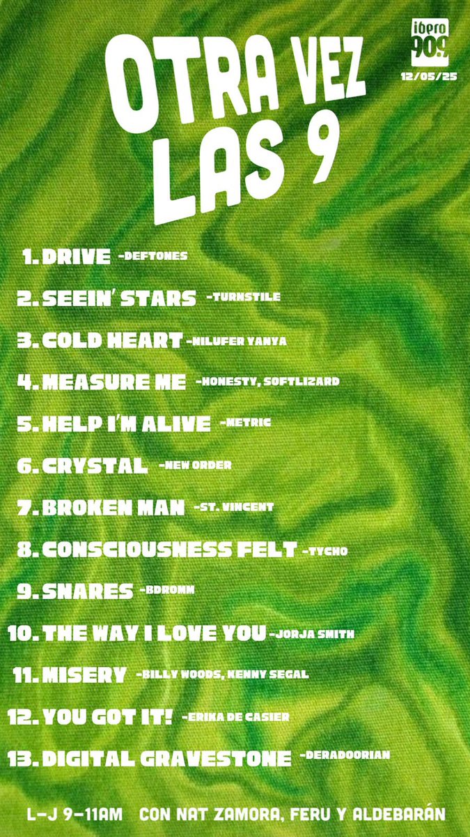 Así arrancó la semana en el #OtraVezLas9 que además de buena música y los #DiscosDeLaSemana con <a href="/LeoEQ_/">Leonardo</a>, platicamos en cabina con #Tycho sobre su show de ayer y su más reciente producción.

¡Nos escuchamos mañana por <a href="/Ibero909FM/">Ibero 90.9 FM</a>!