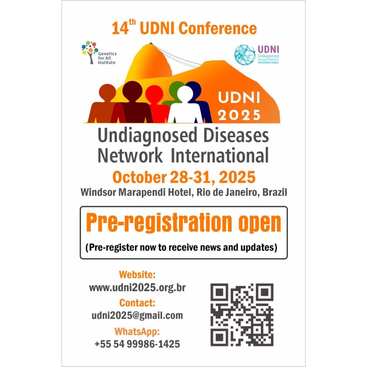 Desde la ACMGen los invitamos a no perderse la 14th UDNI Conference, que tendrá lugar en Rio de Janeiro del 28 al 31 de octubre de 2025. 

Pre - registro siguiendo el código QR en la imagen!