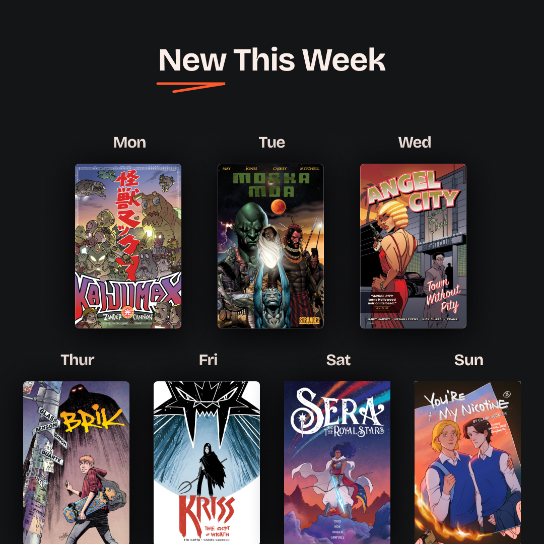 This week on GlobalComix, we have new arrivals from <a href="/OniPress/">Oni Press</a>, <a href="/strangercomics/">Stranger Comics / Niobe Kickstarter March 22</a>, <a href="/thevaultcomics/">Vault Comics</a>, and many more.

Do you have a new or updated series dropping this week? Share details and find links to read/add to your library in the 🧵 below!