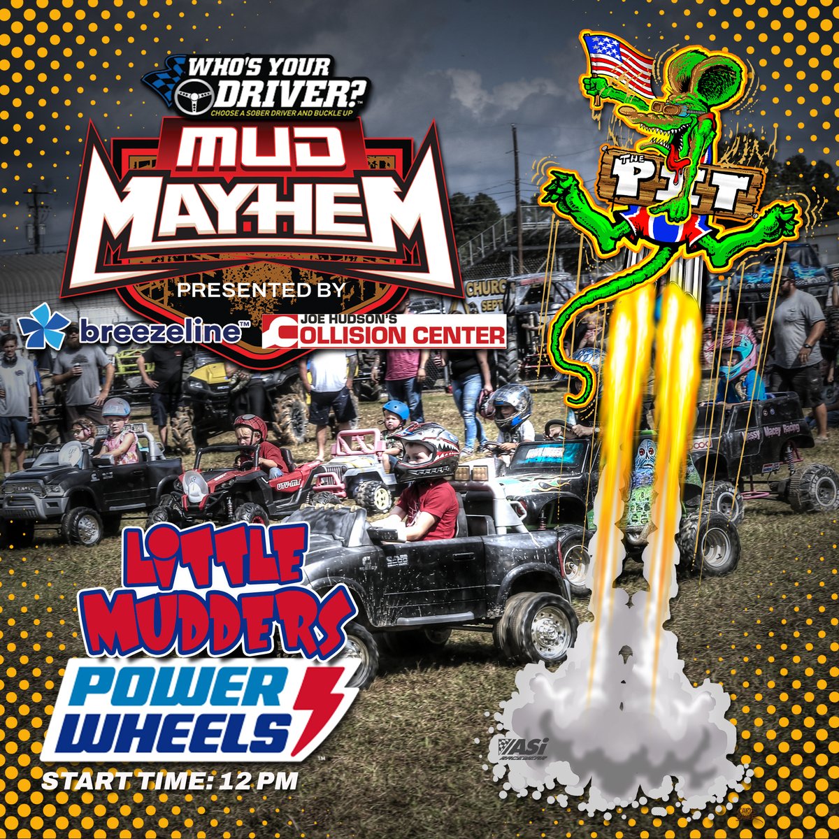 vamotorspeedway's tweet image. Time to break out the Power Wheels as our Little Mudders will get to compete at noon on Saturday, May 17th, at the WhosYourDriver.org Mud Mayhem Mud Bog presented by Breezeline and Joe Hudson's Collision Centers. There are two divisions, Box Stock and Unlimited.
