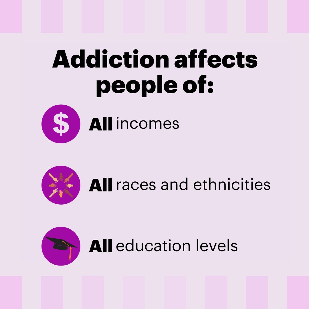 LifeUnitesUsPA's tweet image. Addiction can affect anyone; thinking otherwise prolongs stigma and myths around addiction. Addiction is not a choice, and it’s not a weakness, but it is treatable.

#LifeUnitesUs #EndAddictionStigma #RecoveryIsPossible