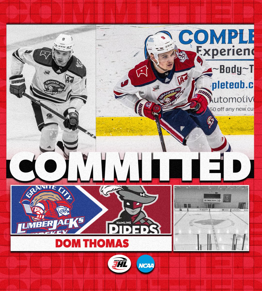 NA3HL (@na3hl) on Twitter photo #NA3HL Commitment Alert: <a href="/GCLumberjacks/">GCLumberjacks</a> forward Dom Thomas has committed to play NCAA DIII hockey for <a href="/HamlineMHockey/">Hamline Men’s Hockey</a>.
📰: na3hl.com/news/story.cfm… #NA3HL Commitment Alert: <a href="/GCLumberjacks/">GCLumberjacks</a> forward Dom Thomas has committed to play NCAA DIII hockey for <a href="/HamlineMHockey/">Hamline Men’s Hockey</a>.
📰: na3hl.com/news/story.cfm…