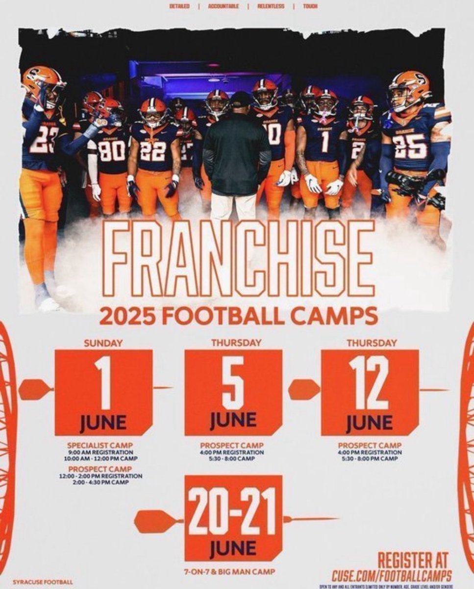 Thank you <a href="/CuseFootball/">Syracuse Football</a> for the inviting me to one of the camps.