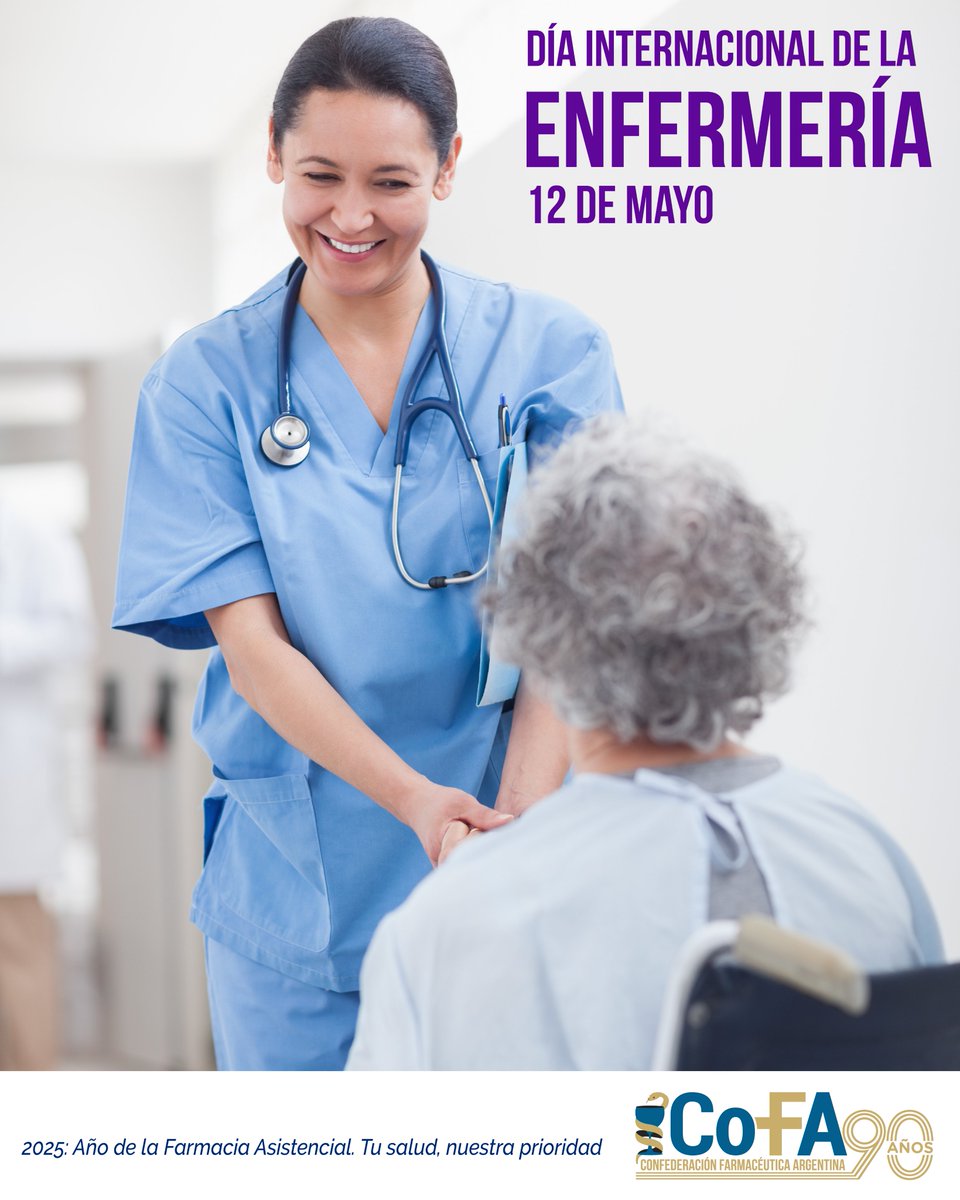 👉 Hoy destacamos a las enfermeras y enfermeros, fundamentales en el cuidado de las personas más vulnerables.
🤝 Nuestro trabajo conjunto entre farmacéuticos y enfermeros es clave para una atención segura y de calidad. ¡Feliz Día!