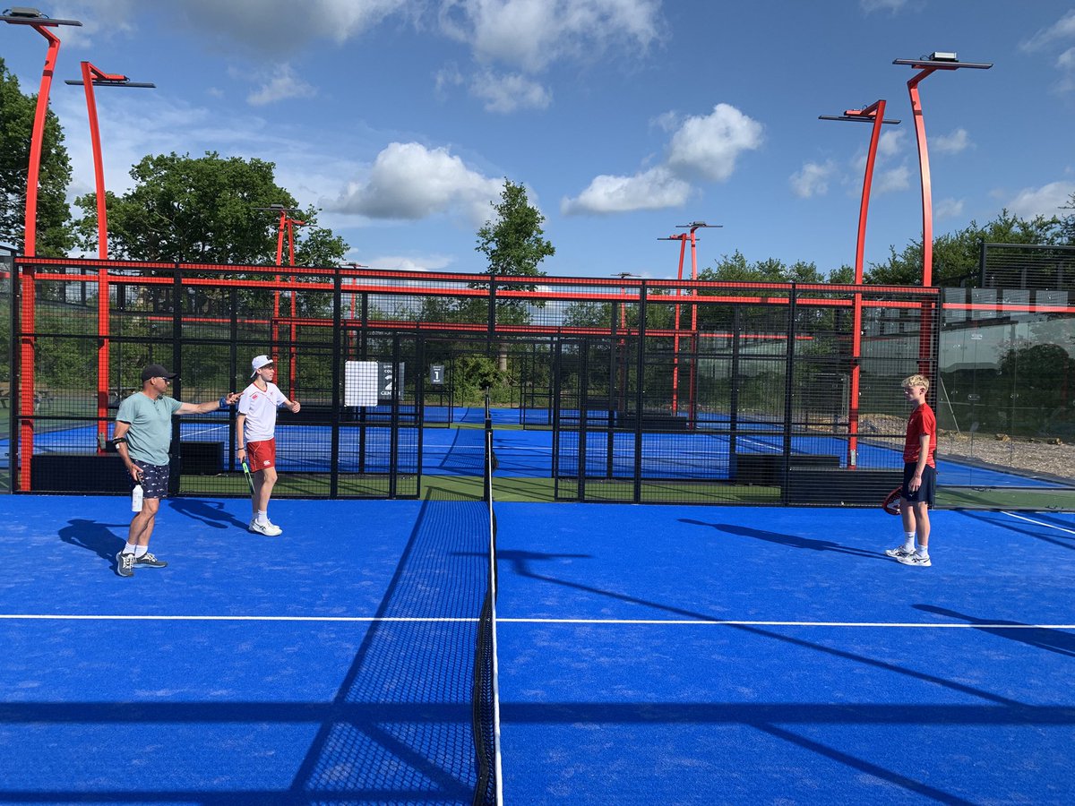 Padel news: Students enjoying developing their skills in the sunshine.