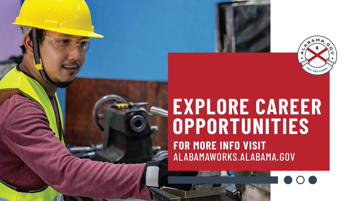 AlabamaWorks has the resources to help you find the perfect job or training opportunity. Explore thousands of openings and take control of your future today!

Visit AlabamaWorks.Alabama.gov to get started.