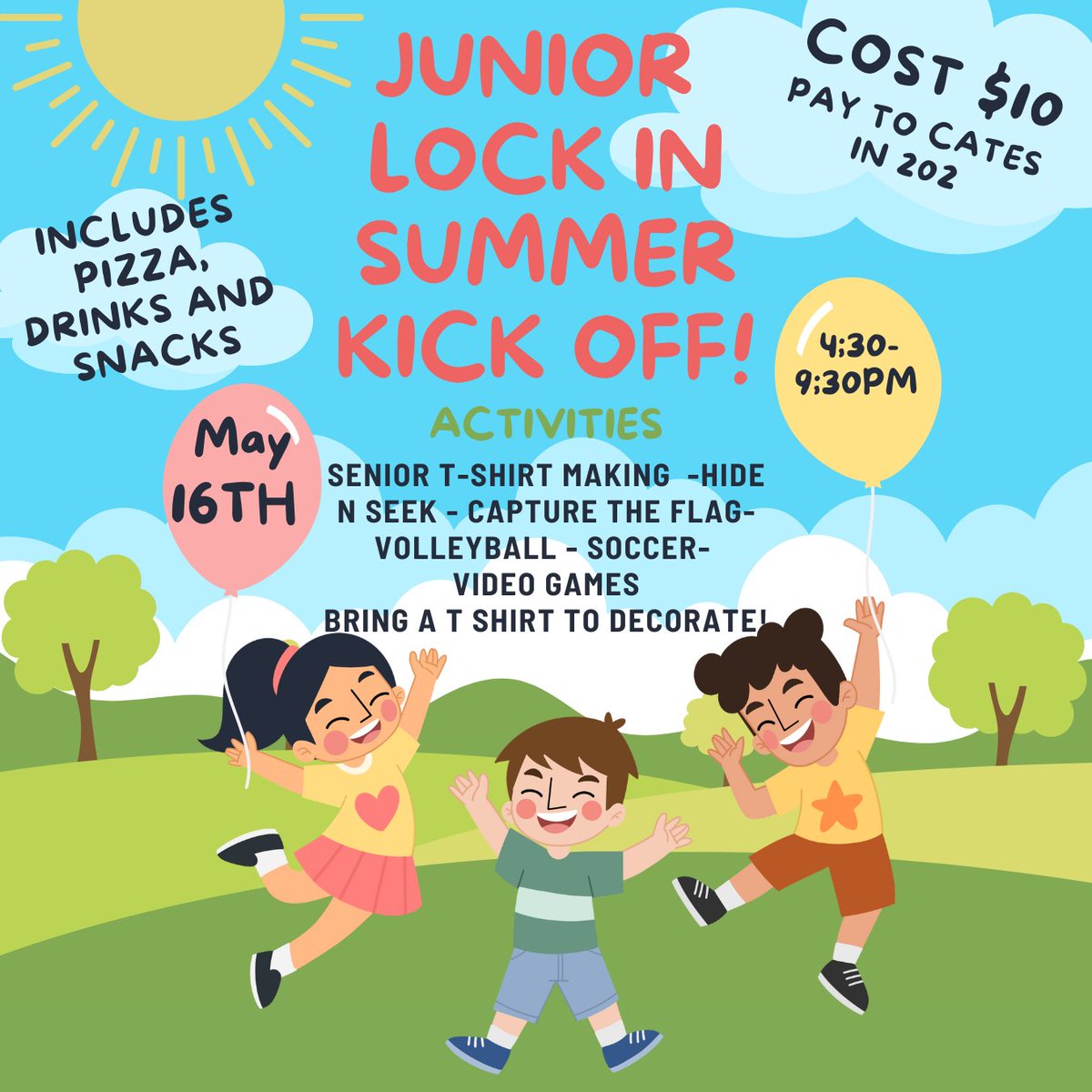 Juniors- Your Lock in is this Friday!