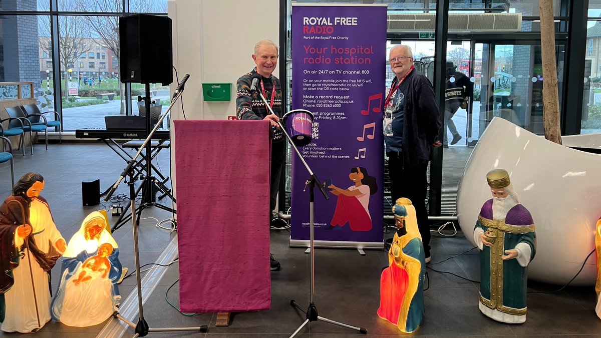 Royal Free Radio (@royalfreeradio) on Twitter photo 55 years this month! We're often asked to take part in events within the hospitals, especially at Chase Farm. Here's Andy and Patrick at the annual Christmas Carol concert. Look out for us with Santa & Enfield Rotay Club at Christmas too! <a href="/RoyalFreeNHS/">Royal Free London</a> <a href="/RoyalFreeChty/">Royal Free Charity</a> 55 years this month! We're often asked to take part in events within the hospitals, especially at Chase Farm. Here's Andy and Patrick at the annual Christmas Carol concert. Look out for us with Santa & Enfield Rotay Club at Christmas too! <a href="/RoyalFreeNHS/">Royal Free London</a> <a href="/RoyalFreeChty/">Royal Free Charity</a>