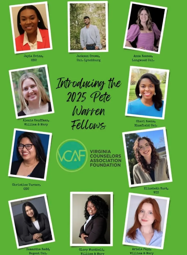 Two of our Counseling PhD students were selected as "Pete Warren Student Fellows" by the Virginia Counselors Association! Congratulations to Christine Turner and Jayla Evins!
#odu #dceps