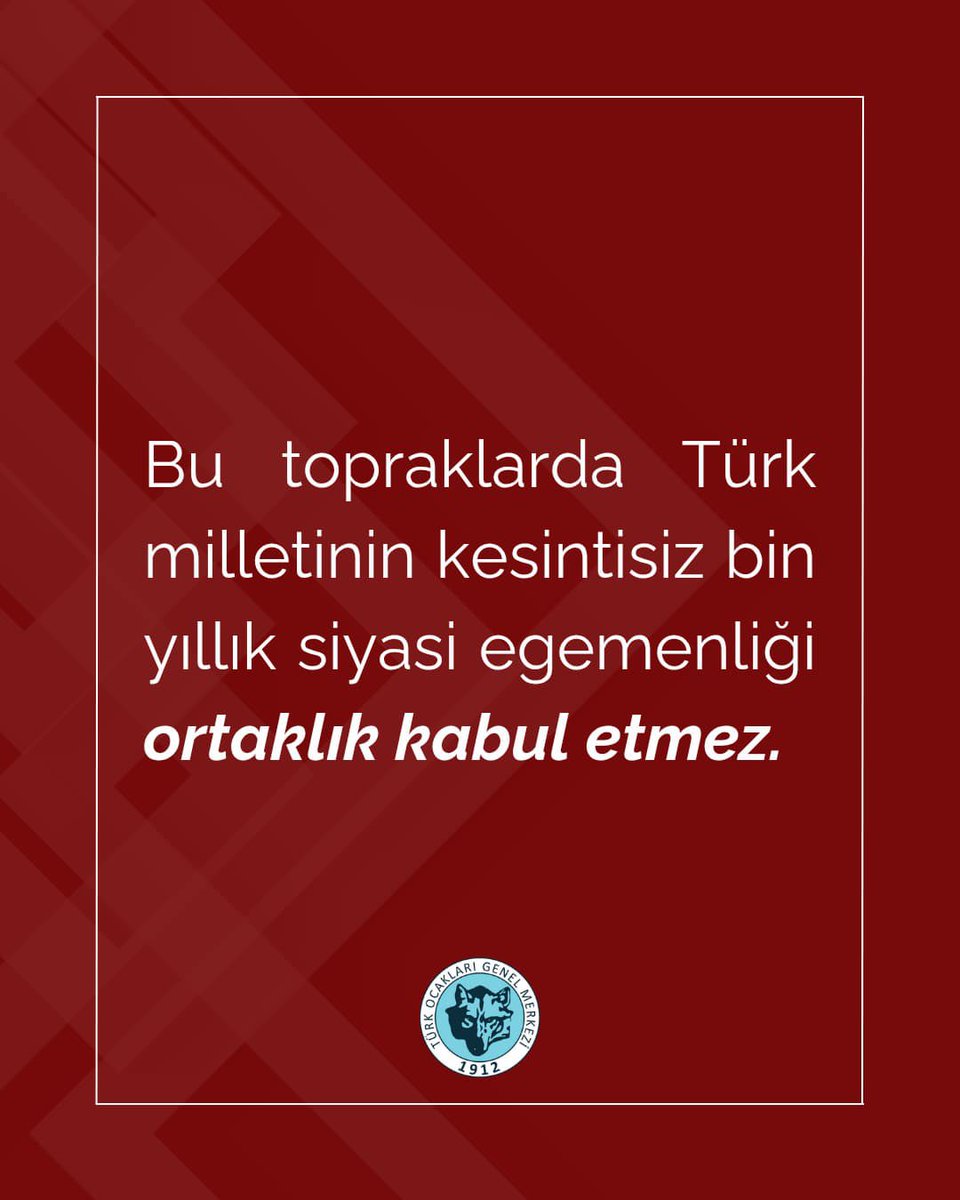 Bu topraklarda Türk milletinin kesintisiz bin yıllık siyasi egemenliği ortaklık kabul etmez❗️