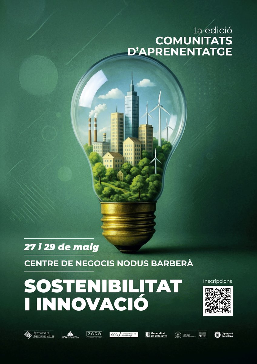 📣 Acollim dues jornades per ajudar les empreses del territori a avançar cap a un model més sostenible i eficient.

🗓️ 27 i 29 de maig
🕘 de 8.45 a 13 h
📍 Nodus Barberà

🔗 Inscripcions i més informació:
👉 zero.bdv.cat/comunitats-dap…

#BarberadelValles #Descarbonització #BdV