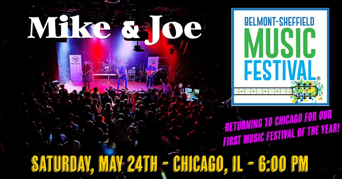 We’re BACK at Belmont-Sheffield! 
Chicago — mark your calendars! Mike &amp; Joe return to the Belmont-Sheffield Music Festival on Saturday, May 24th at 6:00 PM! 
#MikeAndJoe #BelmontSheffieldFest #ChicagoLiveMusic #LakeviewEvents #StreetFestSeason