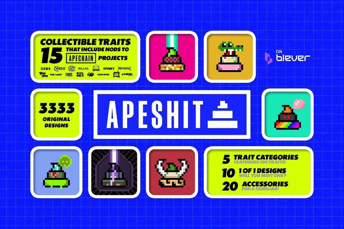 ApeShit (@apeshitonape) on Twitter photo ApeShit is minting THIS FRIDAY! ๐ฆ๐ฉ
โน๏ธ Supply: 3333 | Price: 5 $APE
๐๏ธ Friday 16th May @ 10am EST on <a href="/bleverxyz/">Blever</a>!
๐ app.blever.xyz/drops/apeshit
LIKE & REPOST to be considered for WipeList & GuaranTurd spots! ๐
From the team who brought you <a href="/ZardsNFT/">Zardsยฎ ๐งโโ๏ธ</a>! ๐งโโ๏ธ๐ชโจ ApeShit is minting THIS FRIDAY! ๐ฆ๐ฉ
โน๏ธ Supply: 3333 | Price: 5 $APE
๐๏ธ Friday 16th May @ 10am EST on <a href="/bleverxyz/">Blever</a>!
๐ app.blever.xyz/drops/apeshit
LIKE & REPOST to be considered for WipeList & GuaranTurd spots! ๐
From the team who brought you <a href="/ZardsNFT/">Zardsยฎ ๐งโโ๏ธ</a>! ๐งโโ๏ธ๐ชโจ