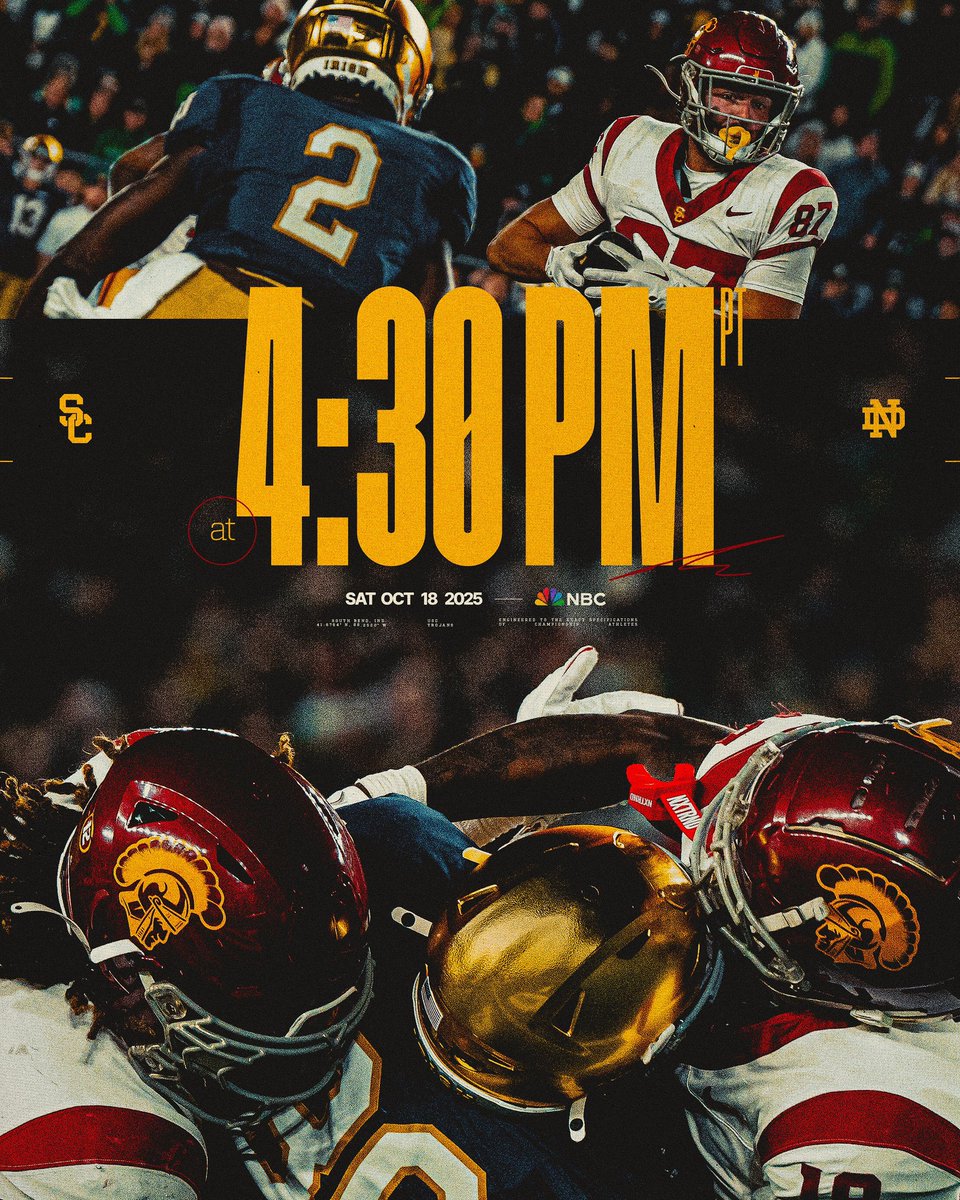 uscfb's tweet image. Kickoff time is SET for the Battle of the Jeweled Shillelagh ⚔️⏰