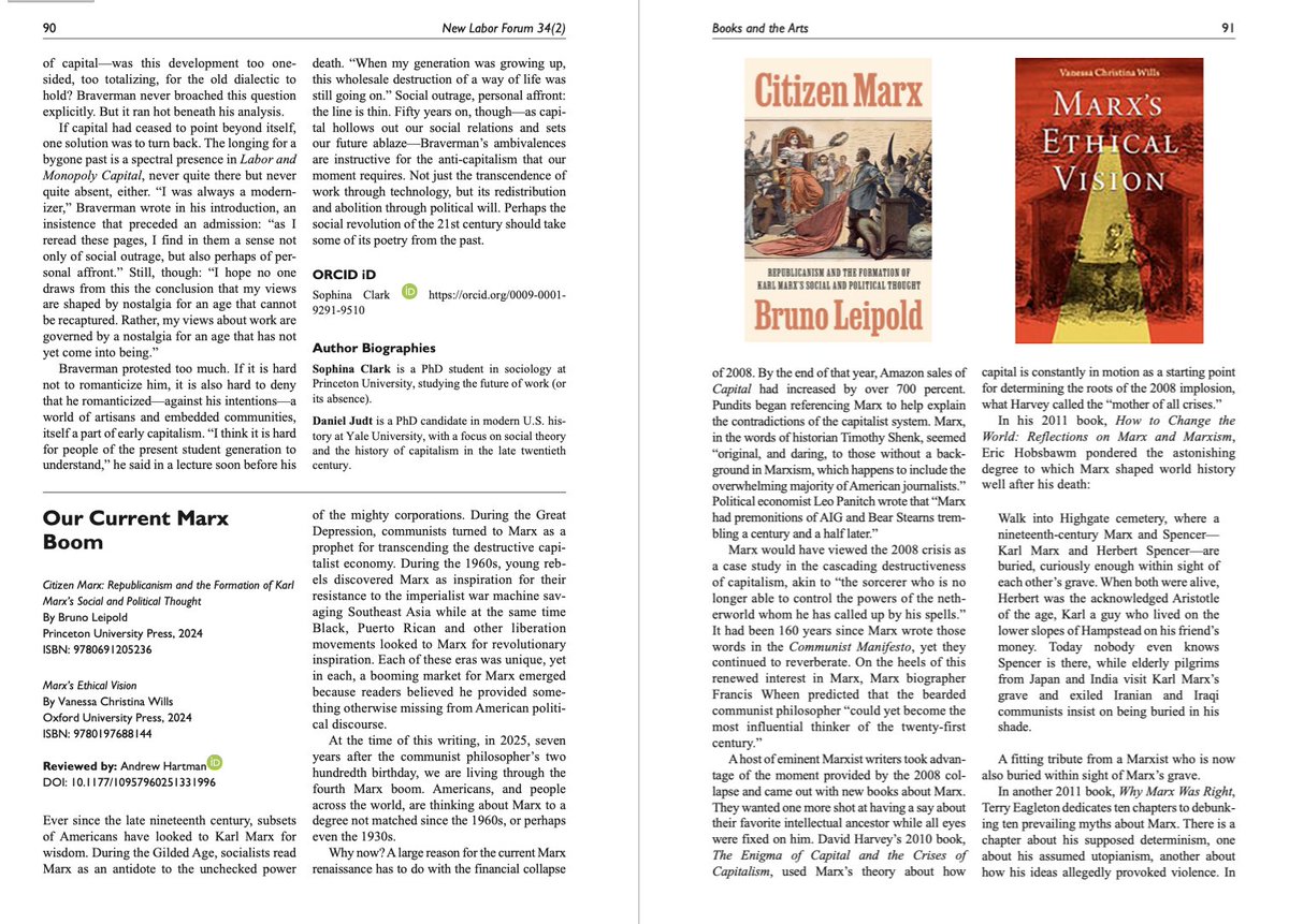 Bruno Leipold (@brunoleipold) on Twitter photo Nice joint review of <a href="/vcwills/">Vanessa Wills</a> 's and my's books by <a href="/HartmanAndrew/">Andrew Hartman</a> situating them as part of a "Marx boom" Nice joint review of <a href="/vcwills/">Vanessa Wills</a> 's and my's books by <a href="/HartmanAndrew/">Andrew Hartman</a> situating them as part of a "Marx boom"