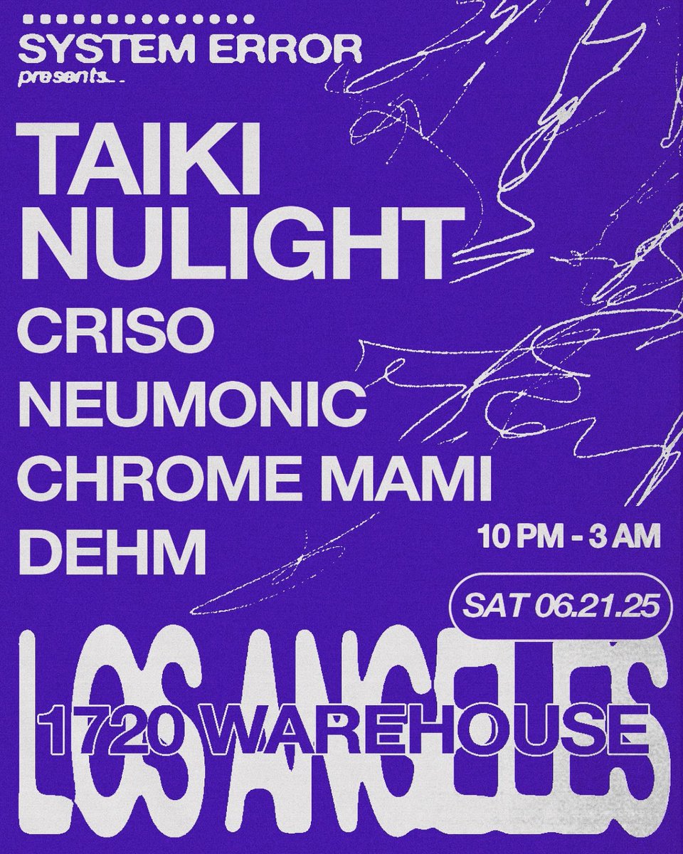 Dehm (@justdehm) on Twitter photo can’t wait to close my set with innocence 2025
jokes aside very excited to be playing <a href="/Systemerrorlive/">System Error</a>
been going to their events for years, one of the few collectves/orgs that’s actually pushing the underground like they say they do
stacked lineup you kind of have to go can’t wait to close my set with innocence 2025
jokes aside very excited to be playing <a href="/Systemerrorlive/">System Error</a>
been going to their events for years, one of the few collectves/orgs that’s actually pushing the underground like they say they do
stacked lineup you kind of have to go