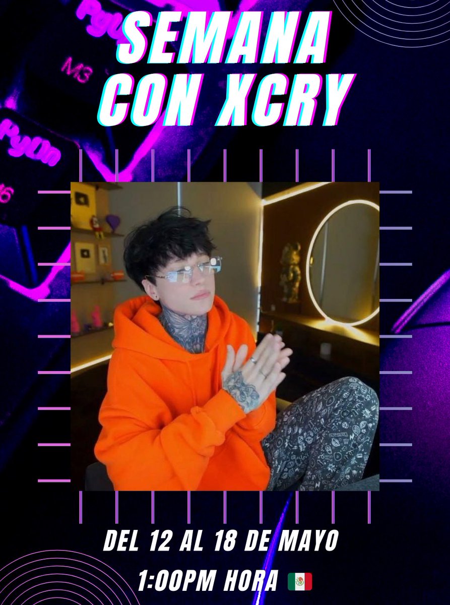 XcryRepDom's tweet image. Llegooo el día genteeee, ES HOY‼️

Casi comenzamos la SEMANA CON XCRY y no puedes perderte toda la diversión qué nos trae nuestro emo fav🖤 

📍Que plato te gustaría que hiciera en el cocinando con cry+ La Tendencia