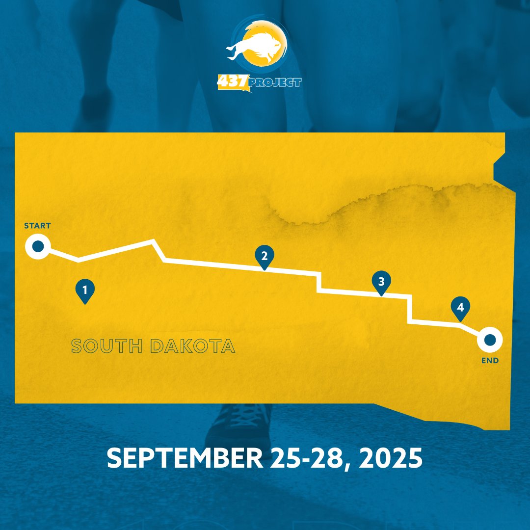 The 437 Project travels border-to-border across South Dakota, spreading awareness about the connection between mental and physical wellness. 

📍Follow along to learn how you can get involved as we pass through a community near you! 

#The437Project